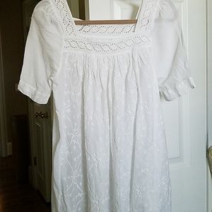 All Saints Sheer Embroidered Dress